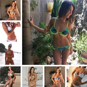 2020 Nye Print bikini Sexet Badedragt Lav Talje Hot Bikini Sæt Grime Sommeren Kvinder Badetøj Brasilianske badetøj badetøj