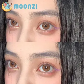MOONZI pink brun eksklusive unikke kontaktlinse lille skønhed Elev Farvede Kontaktlinser for øjnene årlige Nærsynethed recept