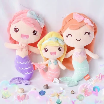 Kvalitet Udstoppet Dukke Prinsesse Style Havfrue Bløde Dukker Bedste Gave Legetøj til Børn Piger Hjem Indretning fødselsdagsgave til børn