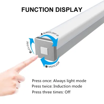 Motion Sensor Nat Lys Bærbare 14/20 LED-Kabinet Lys USB-Opladning, Induktion Nat Lampe Til Soveværelset, stuen, Gangen