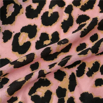 Kvinder pink leopard tørklæde kvindelige efterår og vinter Spanien stil, smart design, lang pink leopard mønstret tørklæde lyddæmper cape sjal