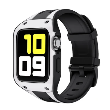 2-i-1-Band+etui til Apple Ur 6 SE 5 4 42mm 44mm iwatch Rem Silikone Rem Sport Smartwatch Armbåndsur Bælte.