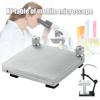 Bærbare Mikroskop Stå Alloy Justerbare Digitale Mikroskop Beslag Desktop Platform XY Fri Proces 40mm PUO88