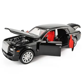 1/36 Rolls Royce Phantom Trykstøbt Legering Bil Model Legetøj Metal Køretøj Toy Bil Model Black Forlænget Limousine-Indsamling 6 Døre