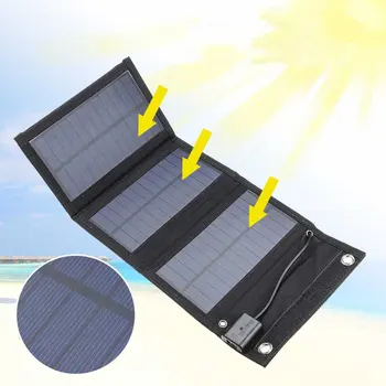 15W Sammenklappelig Solar Panel Usb Oplader Solar Batteriet Camping Og Hiking Solar Oplader Enheden Strømforsyning