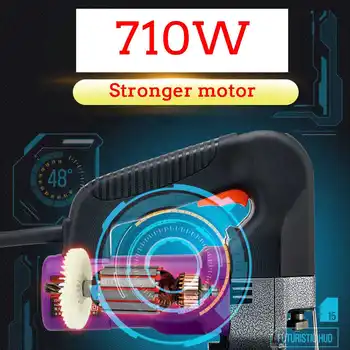 710W Jig Saw 6 Variabel Hastighed, Elektrisk Sav Med 10 Stykker Vinger Multifunktionelle Puslespil Elektriske Save Træbearbejdning el-Værktøj