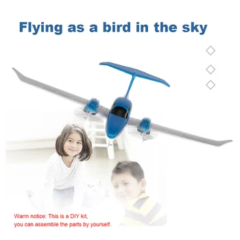 Fjernbetjeningen Drone GD006 DA62 2,4 G 2CH Diamant Fly, RC Fly 550mm Vingefang Skum Hånd at Kaste Svævefly DIY Kit Kids Legetøj