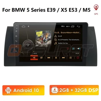 2 GB, 32 GB Android 10 9INCH For BMW X5 E39 E53 1999 2000 2001 2002 2004 2005 2006 Bil Radio Mms Video-Afspiller, GPS-Navigation