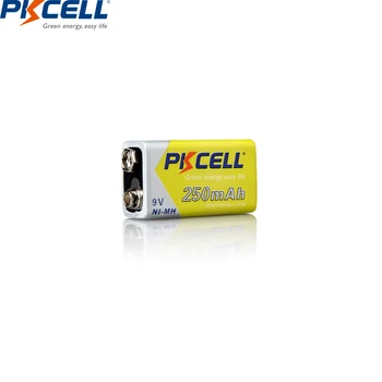 6PC/masse PKCELL Ni-MH 9V v 250mah 6LR61 E22 MN1604 522 6f22 MN1604 Genopladeligt Batteri til elektronisk termometer