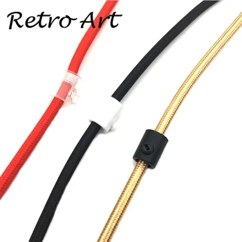 Sort/Hvid/Gennemsigtig Plast Kabel Lås Wire Fastsættelse Vintage Lampe Trækaflastning