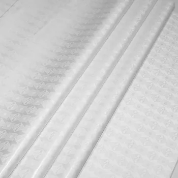 Feitex Oprindelige Bazin Riche Stof, Tekstiler Superior-100 Bomuld Guinea Brocade Getzners Kvalitet Klassisk Glat Hvid Damask