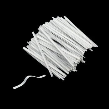 300Pcs Plast Hvid Farve Twist Bånd/Kabelbindere/Kabel-Tie-Næse-Tråd til at Sy Håndværk DIY Maske Arrangør Kabel Ledning