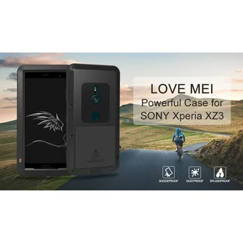 Kærlighed Mei Vandtæt Resistente Sag Til Sony Xperia XZ3 Rustning Stødsikker Mobiltelefon Sag Robust Anti-Fald Cover Til Sony Xperia XZ3