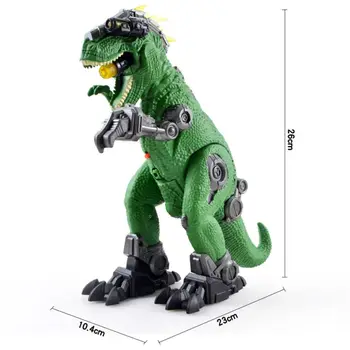 Mekaniske T-Rex Dinosaur El-Toy Store Størrelse Walking Dragon Legetøj Med Lys, Lyd Model Legetøj For Børn