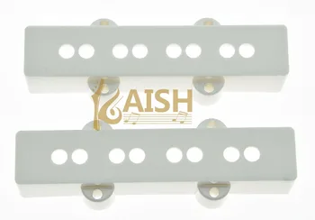 KAISH Sæt af 2 Jazz-J Bass 4 String Afhentning Dækker Hals og Bro Sort/Hvid