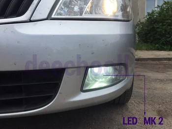 2stk Premium Canbus Ren Hvid Bil-LED-lampe H11 H8 24SMD foran tåge lys pære til Skoda Octavia 2 3 MK2 MK3 1Z 5E A5 A7 FL 2005+