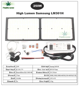 Superbright Samsung LM301H Dæmpbar 120W 240W 3000K/3500K 660nm UV-IR-Led-Grow Light V3 Quantum Bord med Meanwell Driver