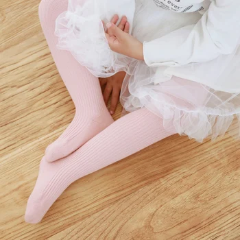 Efteråret Baby Buksetrold Piger Bløde tights Børn Søde Elastisk Solid Bukser med Print Bunde Baby Strømper