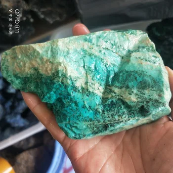 Naturlig Grøn Turkis Crystal Rå Rå Sten Mineral Kvarts