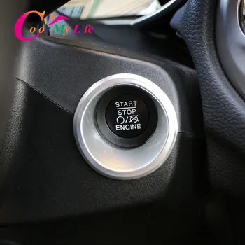 Farve Mit Liv Bil Chrome startlåsen Centrale Dekoration Ring Cirkel Trim Klistermærke til Jeep Renegade - 2020 Tilbehør
