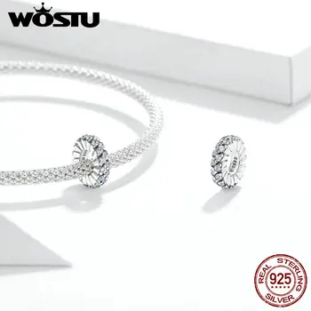 WOSTU Nye Sterling Sølv 925 Skinner Vinter Charms til Oprindelige Slange Armbånd Kvinder Smykker Sølv Perler Gøre DXC1648