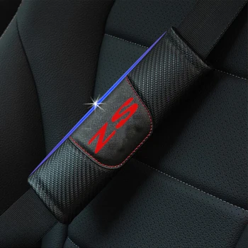 For MG Zs 2stk Mode Carbon Fiber Læder Bil Sikkerhedssele Dækker Bilens Sikkerhedssele Shoulder Pad Bil Bil Styling Tilbehør