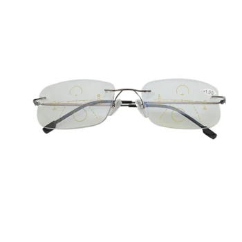 Titanium Smart Progressive Briller til Læsning nær og fjern Multifunktion uindfattede Multifokale briller Bifokale Briller