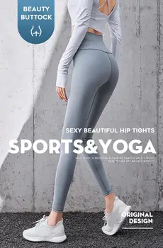 Workout fitness legging problemfri leggings til kvinder af høj talje fitness yoga bukser butt booty legging sport leggings Yoga Bukser