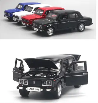 Hot salg,Retro russiske lada bil,høj simulering 1:32 legering trække sig tilbage LADA modeller,4 åbn panel,russisk bil legetøj,gratis fragt