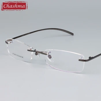 Chashma Unisex Briller Briller Rammer Titanium Uindfattede Brillestel Kvinde Mand Optiske Briller