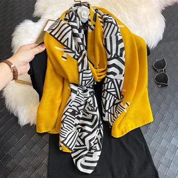 2020 Efterår og Vinter CottonScarf Kvinders Mode Zebra Stribet Print Beach Tørklæde Hijab Wraps Kvindelige