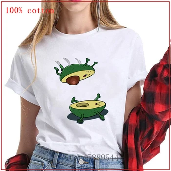 Parodi avocado hoppe køn T-shirt til kvinder Sjove sexet avocado T-shirt Tegneserie kamasutra gag tshirt humor, mad, t-shirts toppe camiseta
