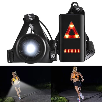 Udendørs Sport, der Kører USB-Lys Sikkerhed Advarsel LED Brystet Lampe Vandring Camping Cykling Lommelygte om Natten Jogging, Walking