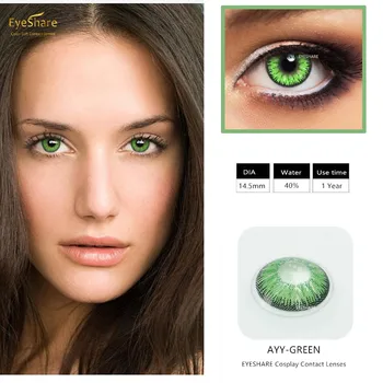 EYESHARE - 2stk/par Candy Farve Årlige Farve Kosmetiske kontaktlinser Forstørre Elev Kontaktlinser Øjen Farve