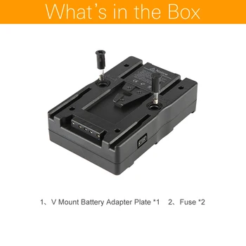 V Batteri Mount Adapter Plade Indstilling Sikring til Sony NP-F970 F750 F550 Batteri Konvertering til V Type Batteri