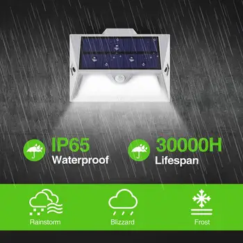 Menneskelige induktion vandtæt LED Solar Light Motion Sensor Fjernbetjeningen timing Justerbar lysstyrke Have Lys væglampe