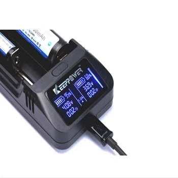 KeepPower L2 3,7 V 26650/18650/18500 Intelligens Li-ion Batteri USB-LCD-Oplader
