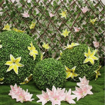 Nye 20 CM 25 CM 30 CM 40 CM Kunstige Grønne Græs Hængende Plante Bolden Ornament Topiary Træ bryllupsfest Hjem Udendørs Udsmykning