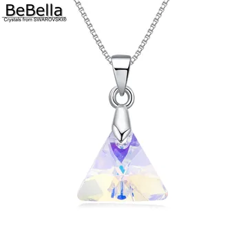 BeBella trekant krystal vedhæng halskæde Lavet med Østrigske Krystaller fra Swarovski for kvinder, piger Julegave