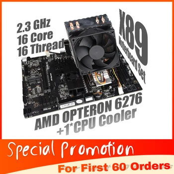 X89 Combo Sæt Til AMD Bundkort G34 Stik med AMD Opteron 6276 CPU+ CPU Fan understøtter DDR3-Hukommelse USB 3.0-SATA2