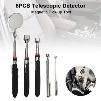 5Pcs Pick-up Værktøj Sæt Teleskopfunktion Inspektions Spejl Magnetiske Dele Skuffen Udvides Afhentning Af Bil Reparation Værktøj Tilbehør