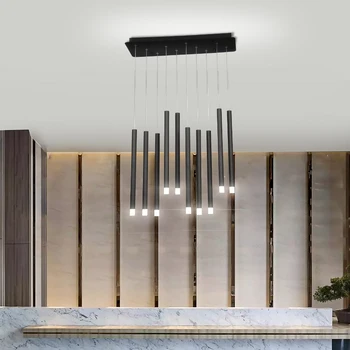 Moderne LED pendel 30 WATT 40W sort / guld vedhæng lampe til belysning dekoration af stue, spisestue, bar