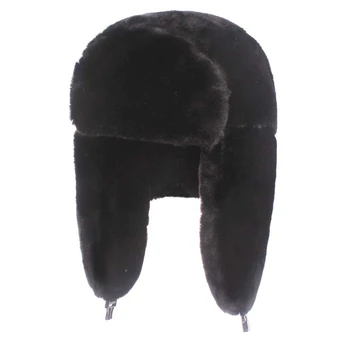 Unisex Mænd Kvinder Russiske Hat Trapper Bombefly Holde Varmen Øre Klapper Vinteren Ski Hat Solid Cap Hovedbeklædning Bonnet Udendørs Sport Hat