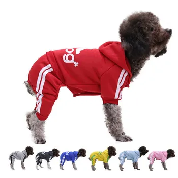 Hoodie Hund Tøj firbenede Sweater Efterår og Vinter Pet Tøj til Yorkies Hvalp Tøj til Små Hunde Kostume Chihuahua Pug