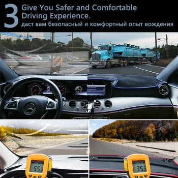 Dashboard Dækker Beskyttende pude til Mercedes Benz C-Klasse W204 Bil Tilbehør Parasol Tæppe C-Klasse C180 C200 C220 C250 C300
