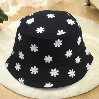 Sommer Blomst Bucket Hat Kvinder Mode Bomuld Sol Hatte Reversible Bob Chapeau Femme Blomster Panama Hat Fiskeren Hat