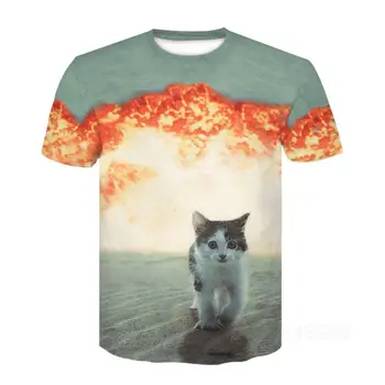 Ragdoll Kat kortærmet T-Shirt Half Sleeve 3D-Print T-Shirt, Toppe Mænd Kvinder Pet T-shirt Asian Størrelse 6XL