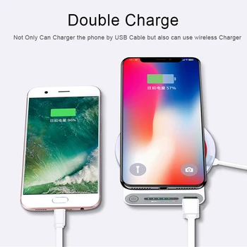 20000mAh Bærbare Qi Trådløse Oplader Power Bank For Xiaomi iPhone Eksternt Batteri Hurtig Trådløs Opladning Powerbank Poverbank