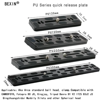 BEXIN Universal Aluminium Legering Quick Release Plade Stativ Mount-Adapter med 1/4 Skrue for Benro Arca Swiss Stativ hoved Bold