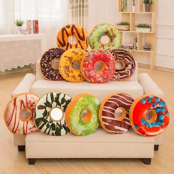 3D Donut Blød Plys Pude Rund Kage Pude Sofa sædehynde Børn Toy Home Decor Bryllup Pude Jul, Fødselsdag, Gave,